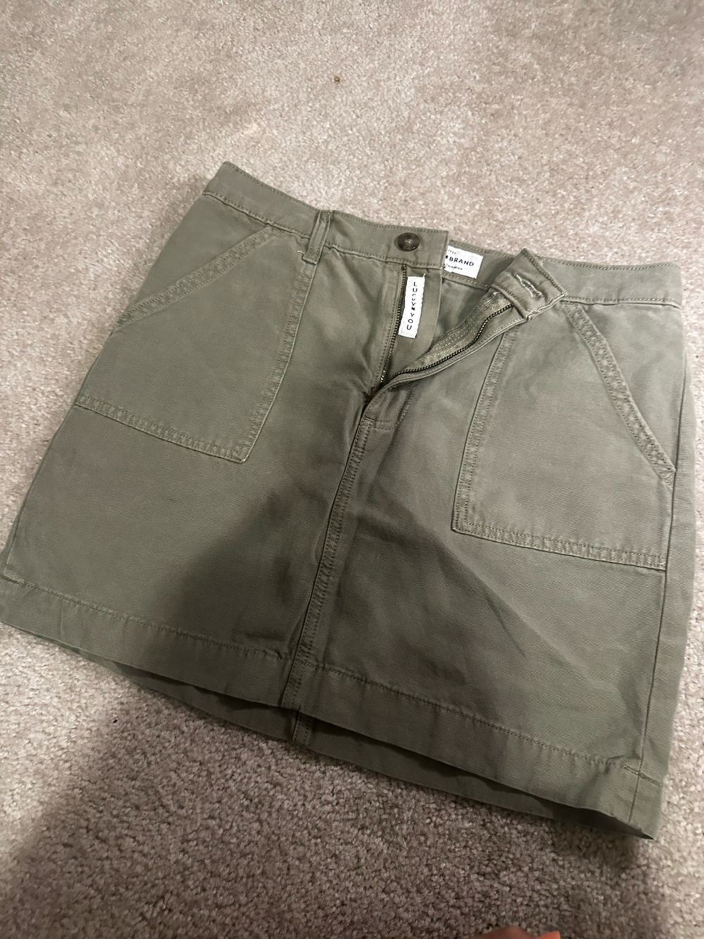 Lucky Brand Olive Cargo Skirt